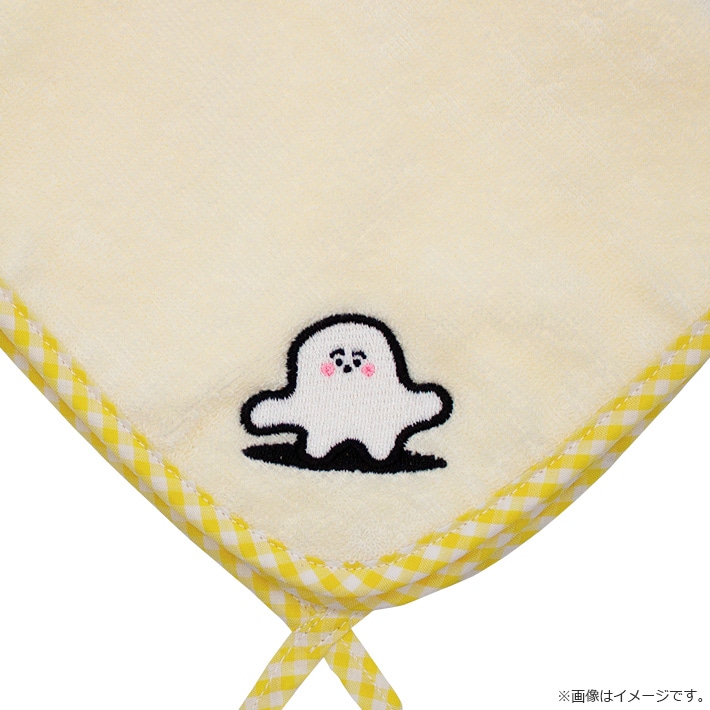 シナぷしゅ ループ付きハンドタオル アイボリー×イエロー