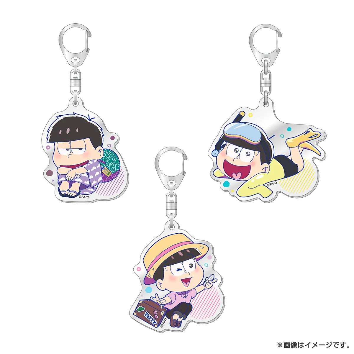 おそ松さん トレーディングアクリルキーホルダー（旅行）