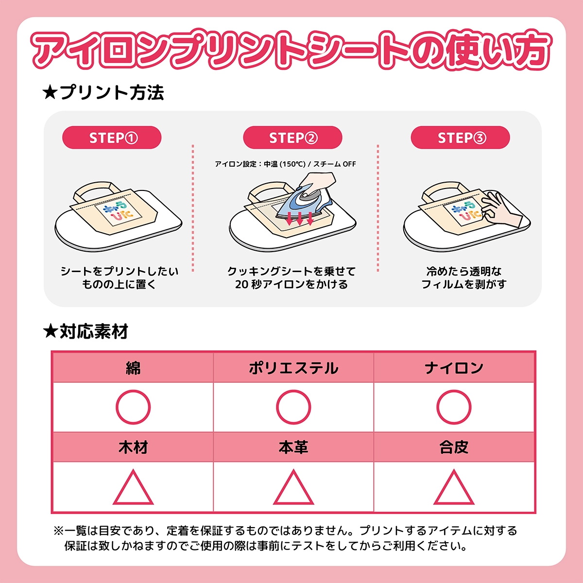 シナぷしゅ キャラぴた アイロンプリントシート ミニサイズ ハート