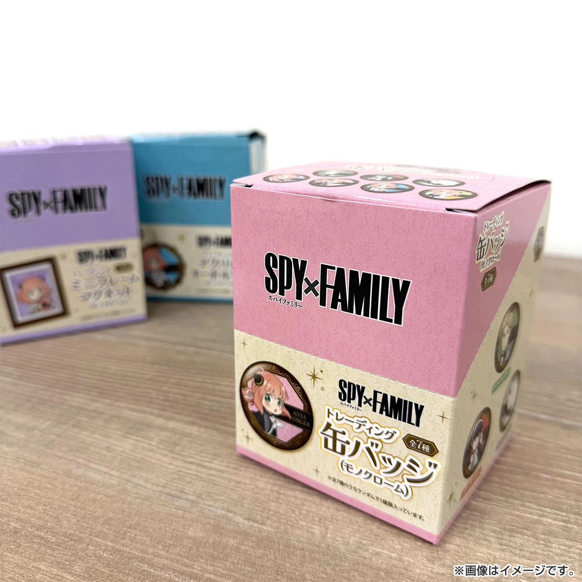 SPY×FAMILY トレーディング缶バッジ（モノクローム）7種コンプリートBOX