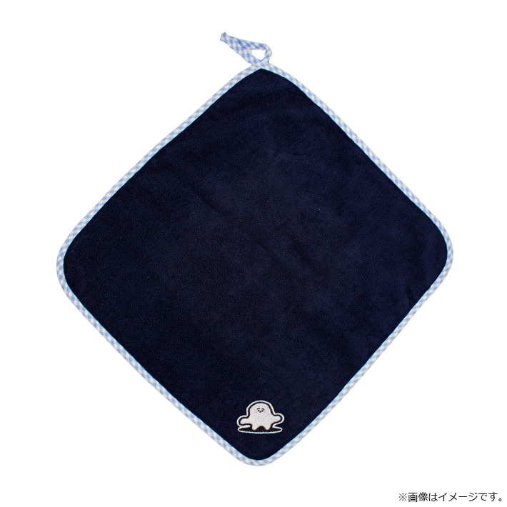 シナぷしゅ ループ付きハンドタオル ネイビー