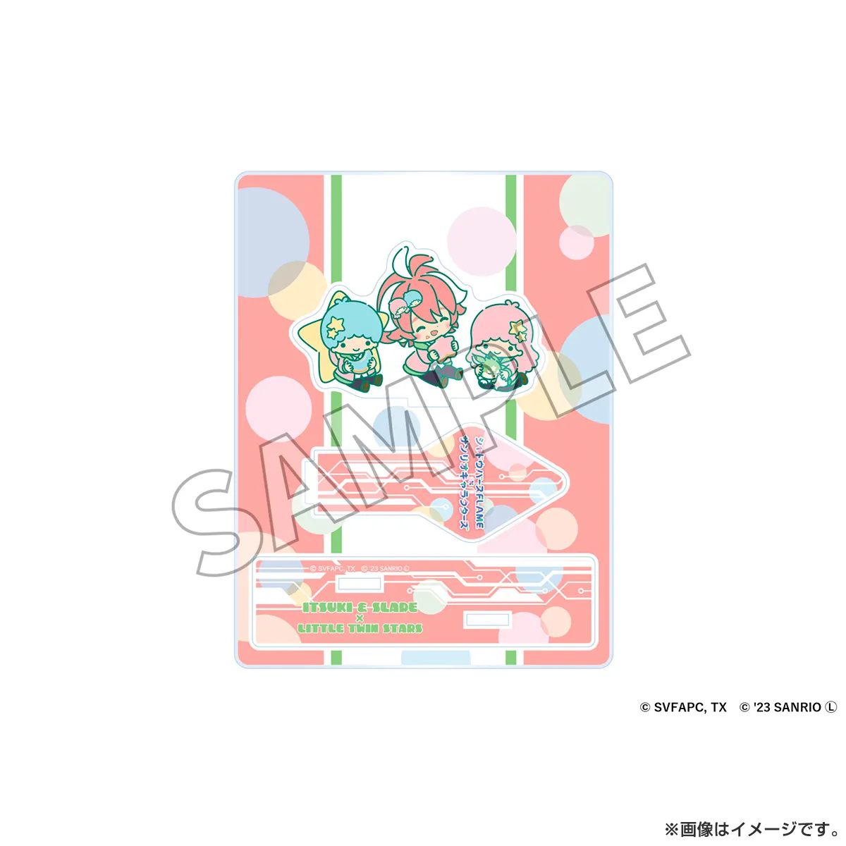 シャドウバースF×サンリオキャラクターズ コラボ缶バッジアクリルスタンド 蜜田川イツキ×リトルツインスターズ