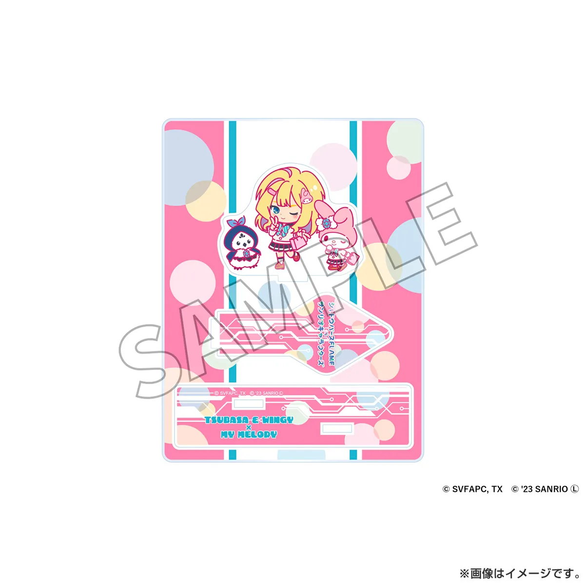 シャドウバースF×サンリオキャラクターズ コラボ缶バッジアクリルスタンド 小鳥遊ツバサ×マイメロディ