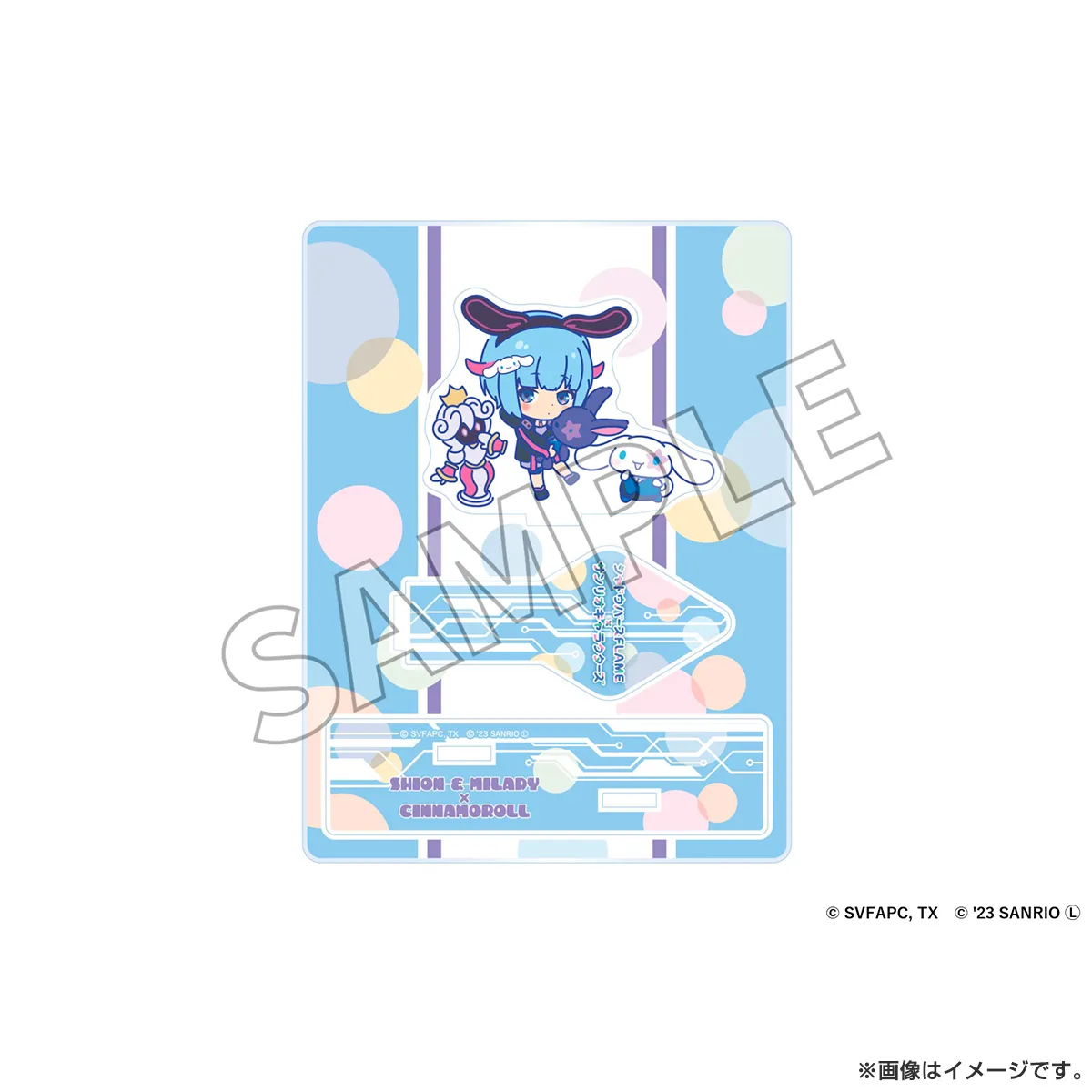 シャドウバースF×サンリオキャラクターズ コラボ缶バッジアクリルスタンド 乙坂シオン×シナモロール