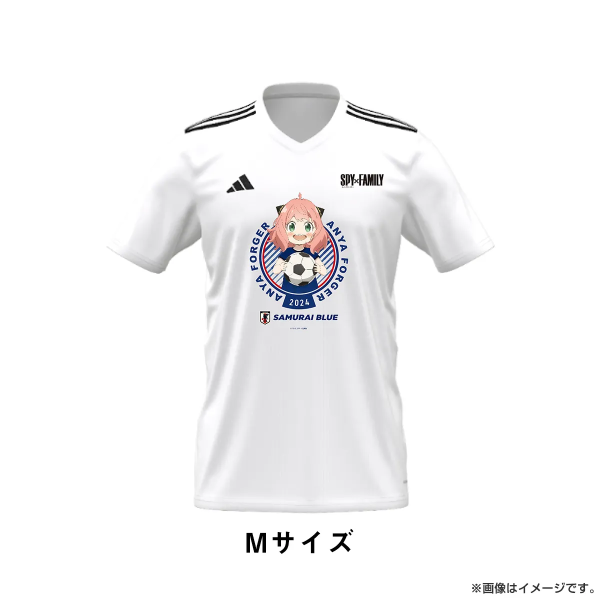 SPY×FAMILY Tシャツ（アディダス製） サッカー日本代表ver.（白・M～XL） Mサイズ
