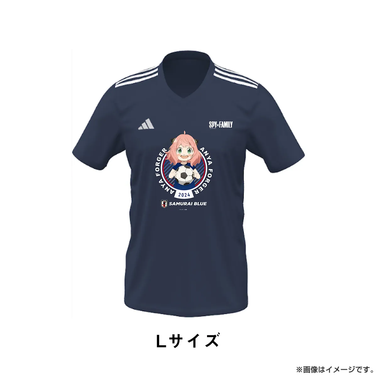 SPY×FAMILY Tシャツ（アディダス製） サッカー日本代表ver.（紺・M～XL） Lサイズ