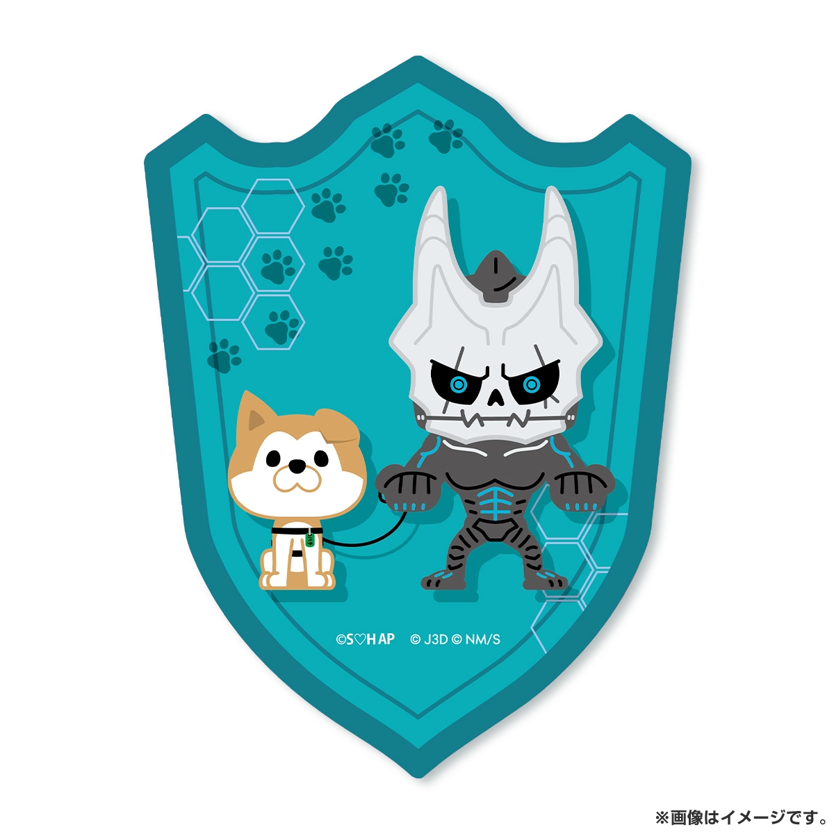 怪獣８号 × SHIBUYA HACHI エンブレム風マグネット 怪獣８号