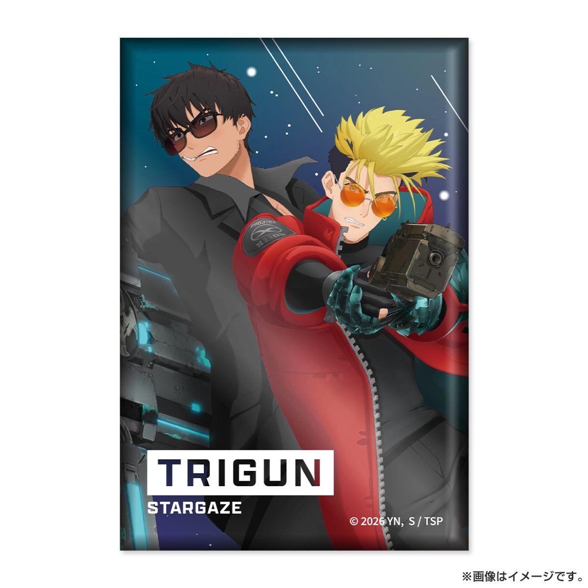 TRIGUN STARGAZE スクエア缶マグネット ヴァッシュ＆ニコラス