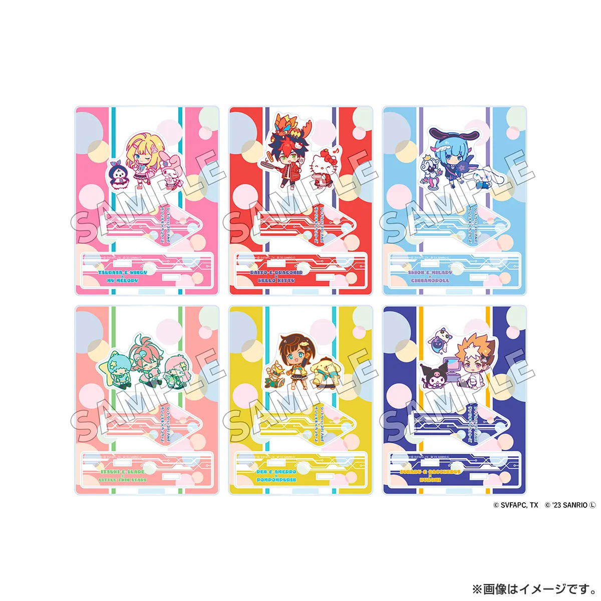 シャドウバースF×サンリオキャラクターズ コラボ缶バッジアクリルスタンド