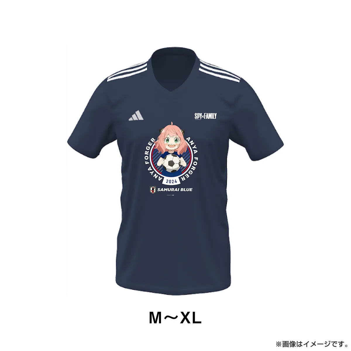 SPY×FAMILY Tシャツ（アディダス製） サッカー日本代表ver.（紺・M～XL）
